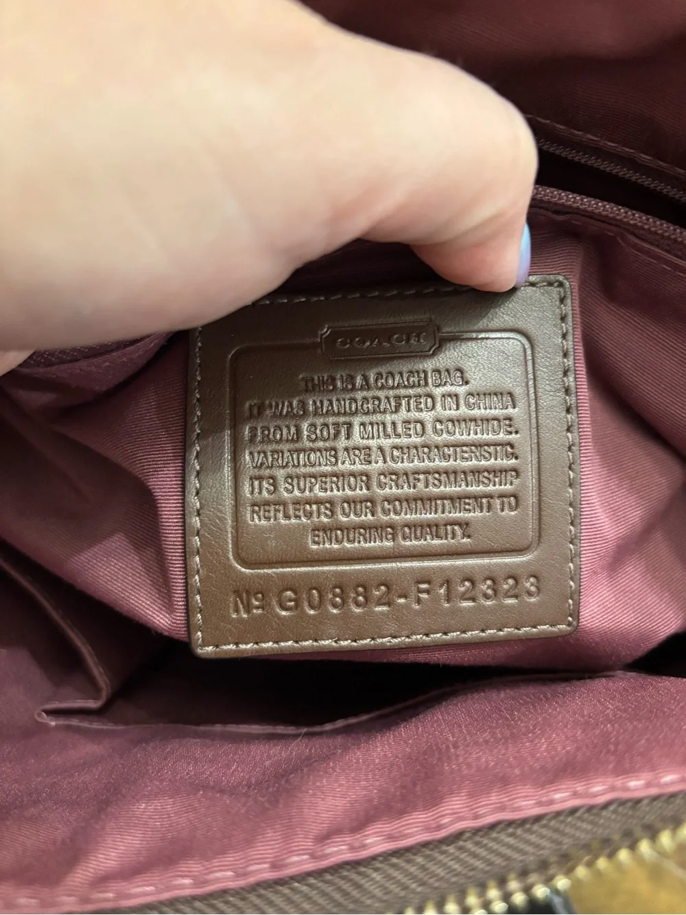 Coach Bleeker Felicia Pebbled Leather Shoulder Bag in Dark Brown